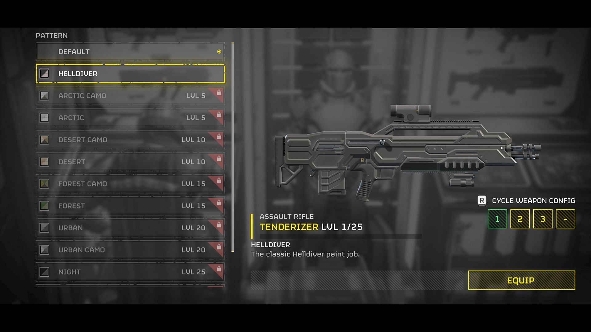 Patterns for weapon customization (Image via PlayStation Publishing LLC)